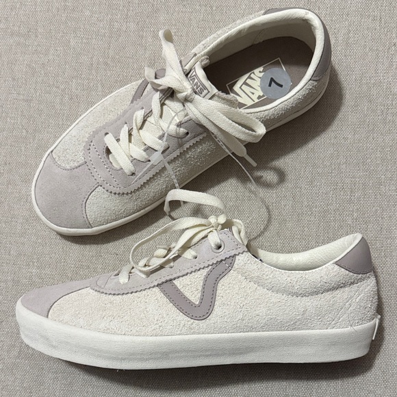 Vans Shoes - NWT VANS Brushed Sueded Leather Sneaker-Gray-Wmns 8.5/Mens 7